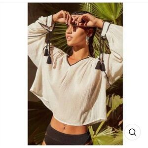 Urban Outfitters Wild Horses Ivory Blouse Top- Size XS